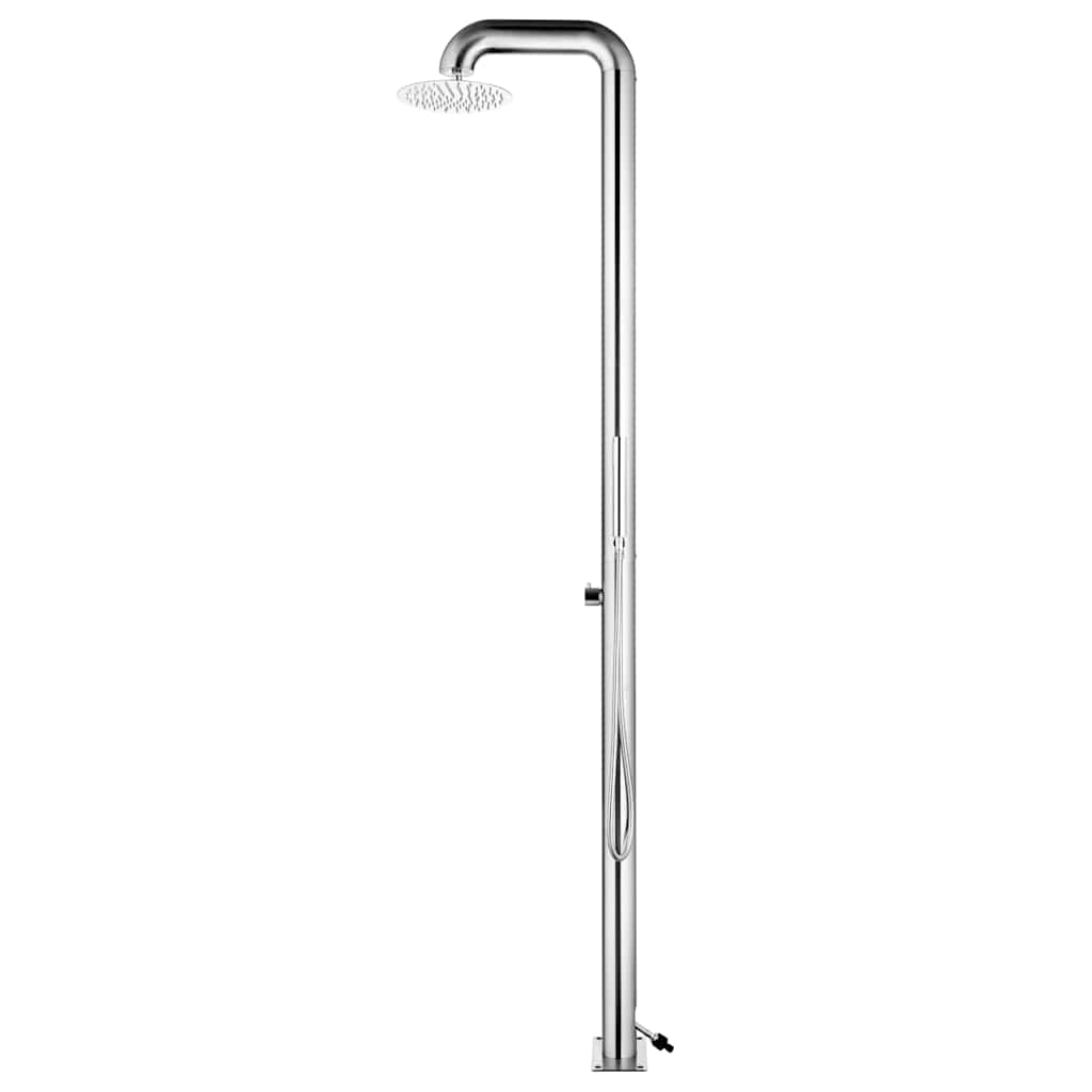 315941 vidaXL Garden Shower 225 cm Stainless Steel 4