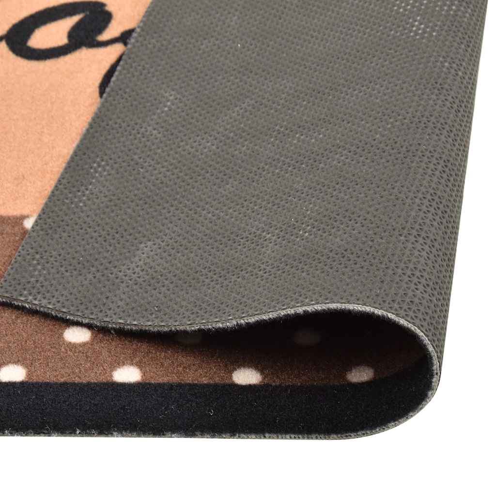 vidaXL Kitchen Carpet | Coffee brown | Polyamide, Latex | 300x60 cm | Non-slip 3