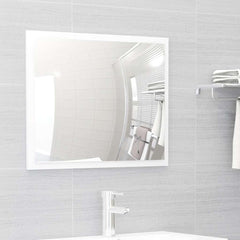 vidaXL Bathroom Furniture Set | White | Engineered Wood, Acrylic | Medium 6