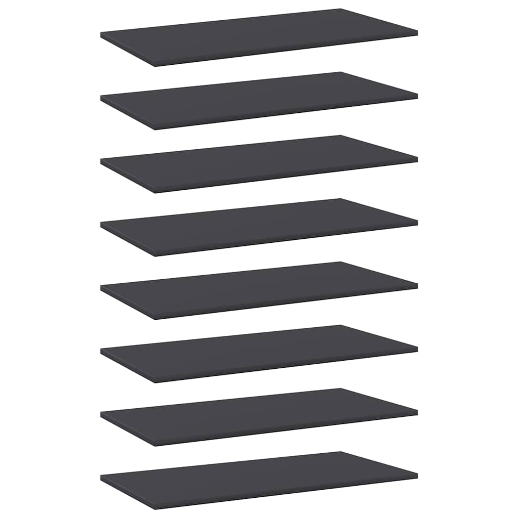 805335 vidaXL Bookshelf Boards 8 pcs Grey 80x40x1,5 cm Engineered Wood 1