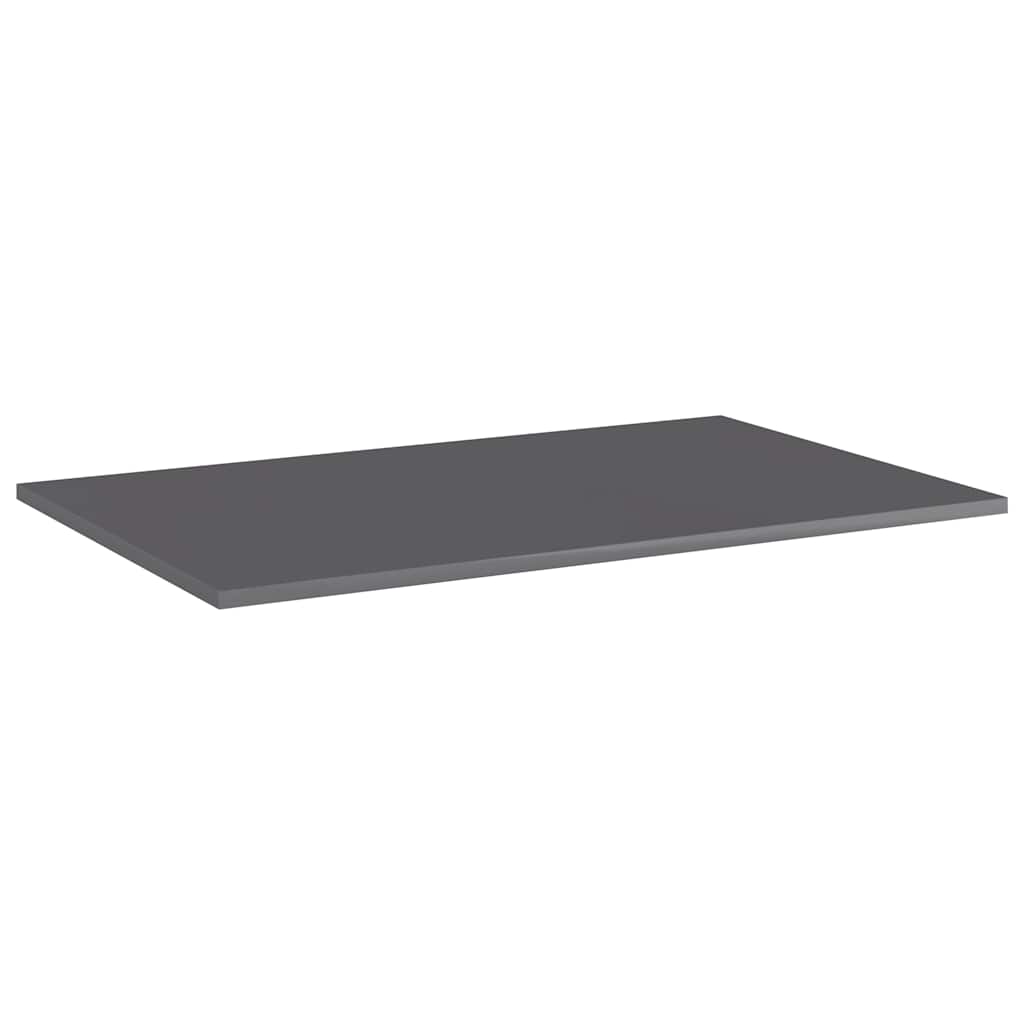 vidaXL Bookshelf Boards 4 pcs High Gloss Grey 80x50x1.5 cm 2