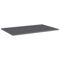 vidaXL Bookshelf Boards 4 pcs High Gloss Grey 80x50x1.5 cm 2
