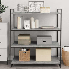 805422 vidaXL Bookshelf Boards 4 pcs Concrete Grey 100x50x1,5 cm Engineered Wood 3