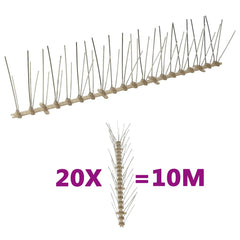 5-row Plastic Bird & Pigeon Spikes Set of 6 5 rows