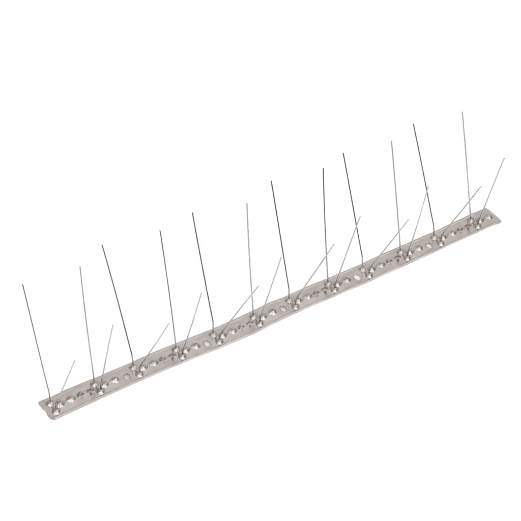 vidaXL 4-row Stainless Steel Bird & Pigeon Spikes Set of 20 10 m 2