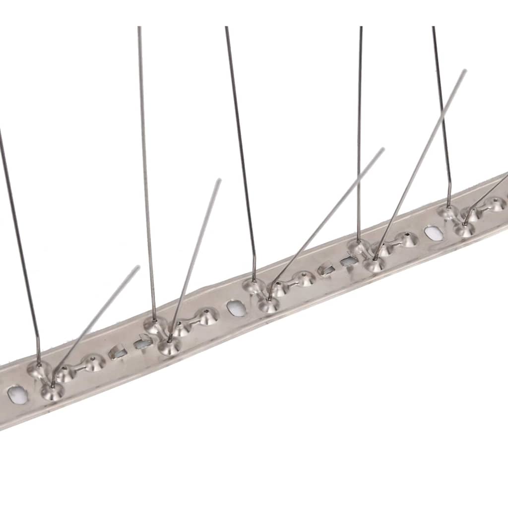 vidaXL 4-row Stainless Steel Bird & Pigeon Spikes Set of 20 10 m 5
