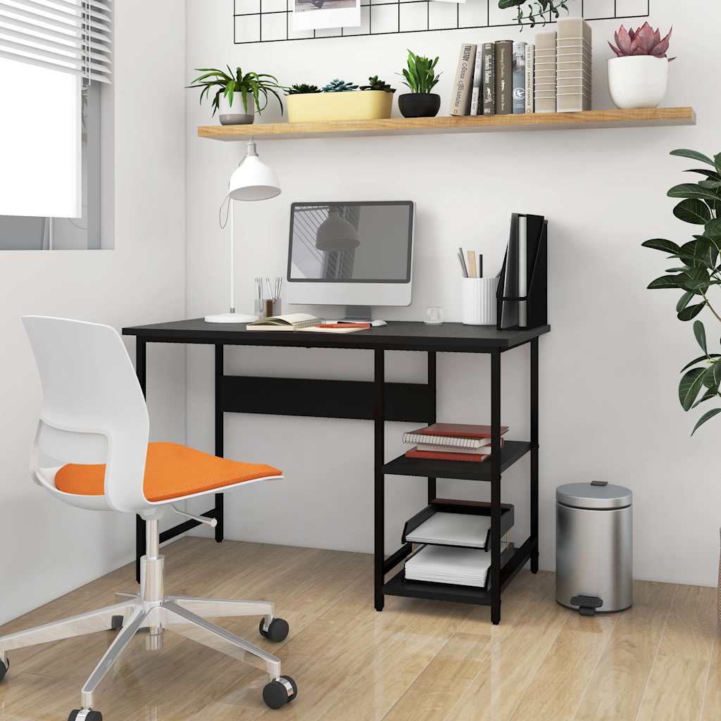 Computer Desk 105x50x72 cm MDF and Metal Black