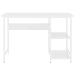 Computer Desk 105x50x72 cm MDF and Metal White