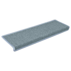 vidaXL Stair Tread | Set of 15 | Blue | Polypropylene | 65x21x4 cm | Non-slip 3