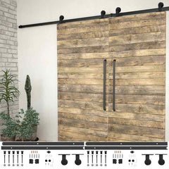 Sliding Door Hardware Kit Steel 183 cm 2