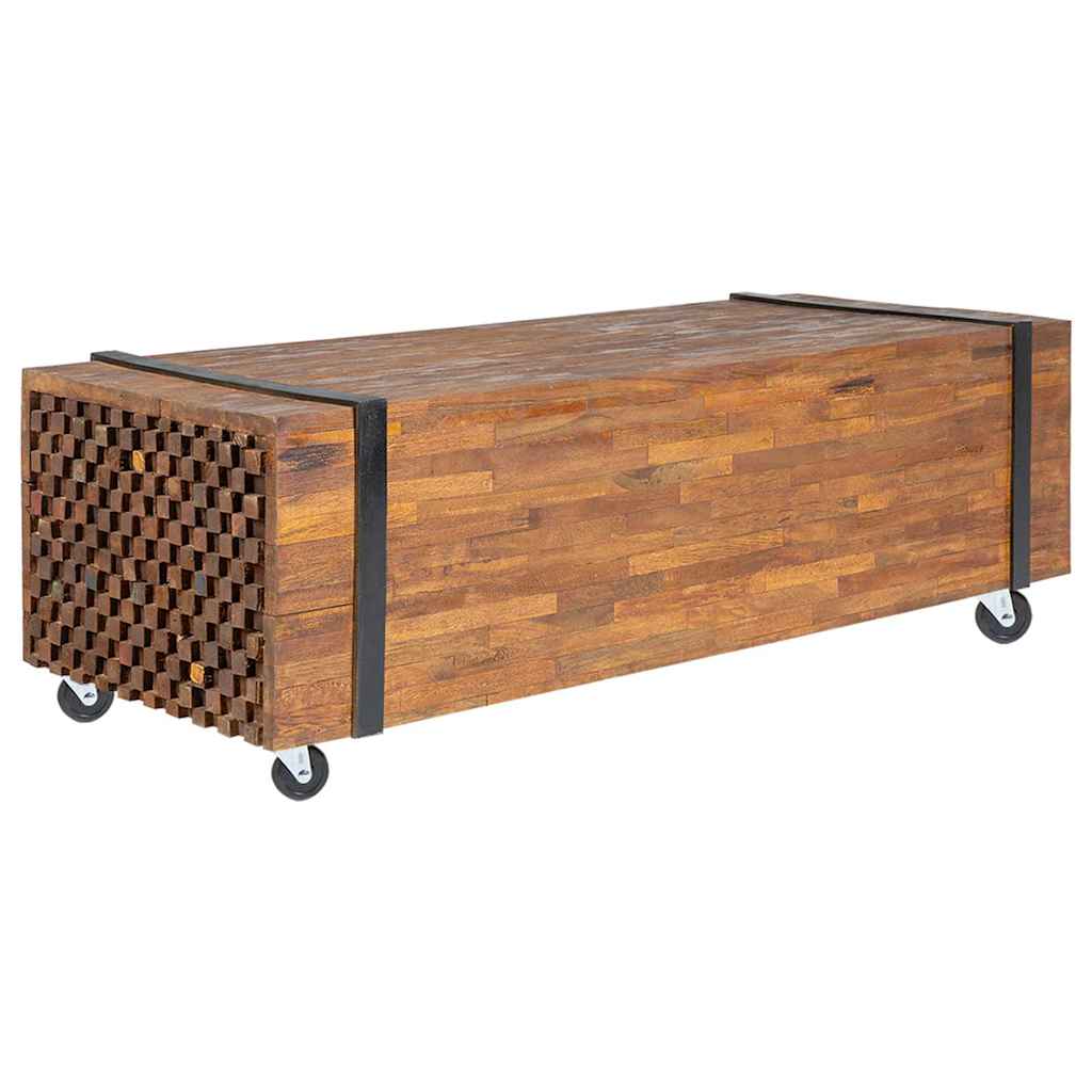 326172 vidaXL Coffee Table 110x45x38 cm Solid Teak Wood 1
