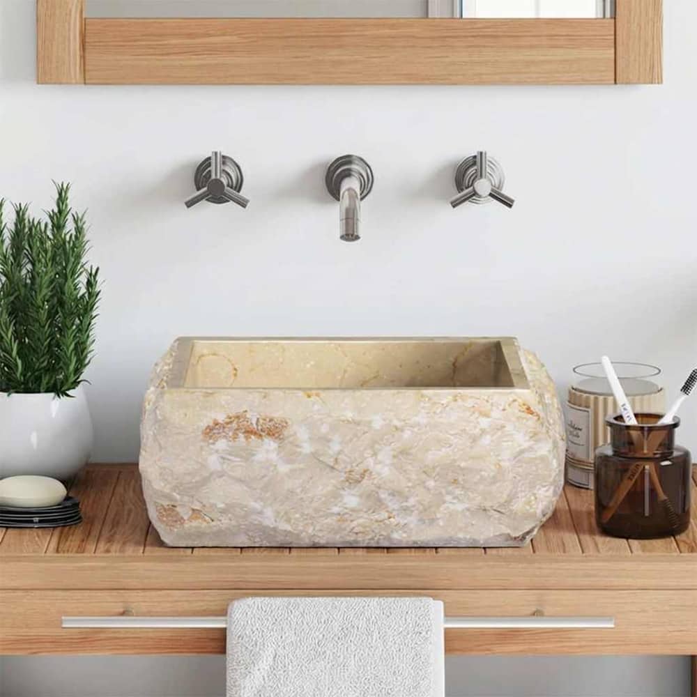 Sink 30x30x13 cm Marble Cream