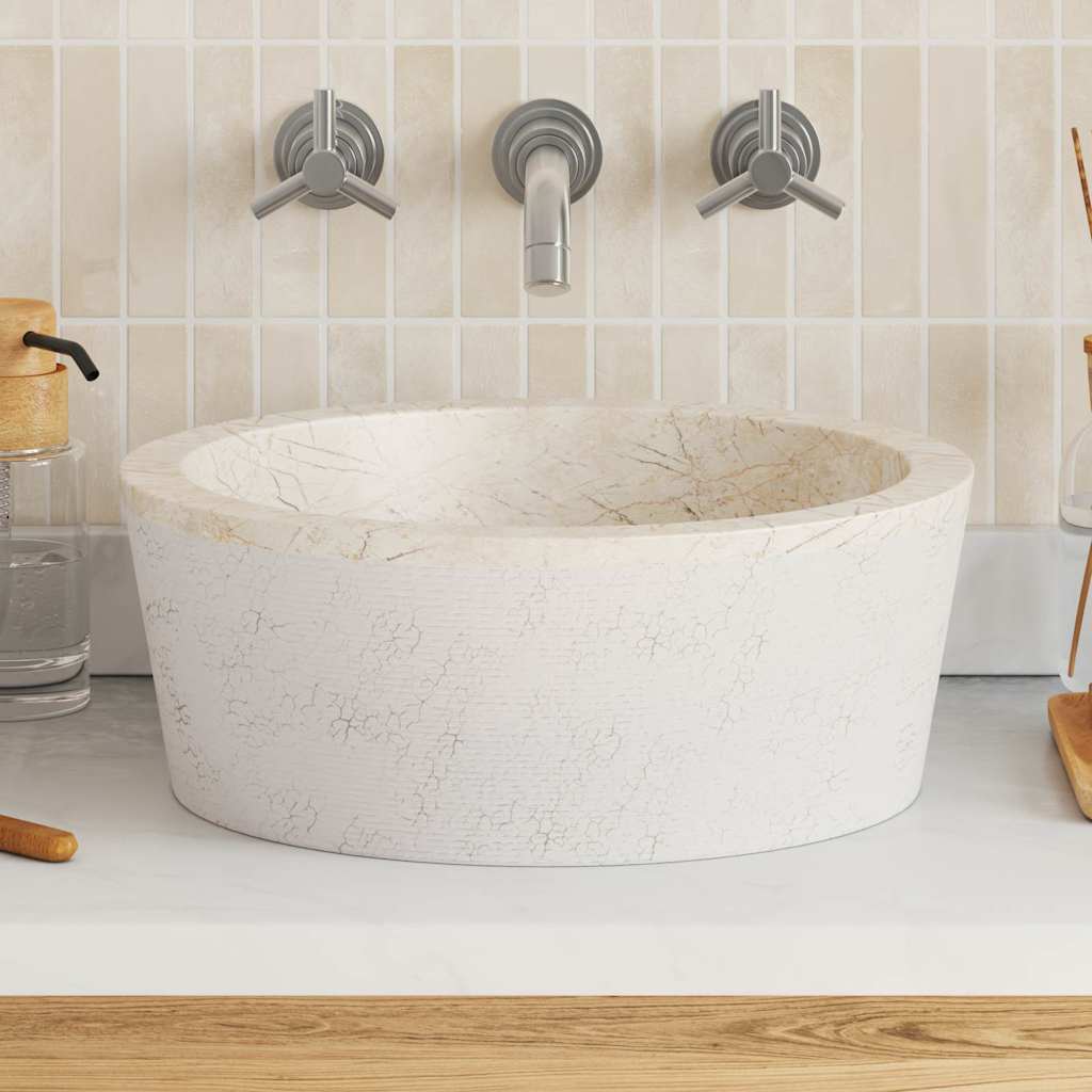 Sink Ø40x15 Marble Cream