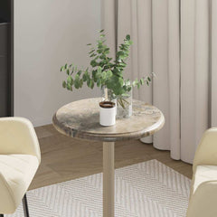 vidaXL Table Top Grey Ø40x2.5 cm Marble 3