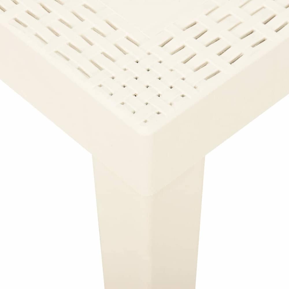 315844 vidaXL Garden Table White 79x65x72 cm Plastic 4