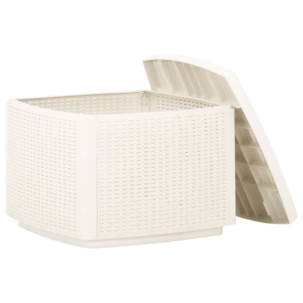 315856 vidaXL Garden Table White 53x53x40 cm Plastic 3