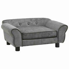 Dog Sofa 72x45x30 cm Plush Dark grey