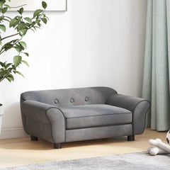 Dog Sofa 72x45x30 cm Plush Dark grey