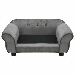 Dog Sofa 72x45x30 cm Plush Dark grey