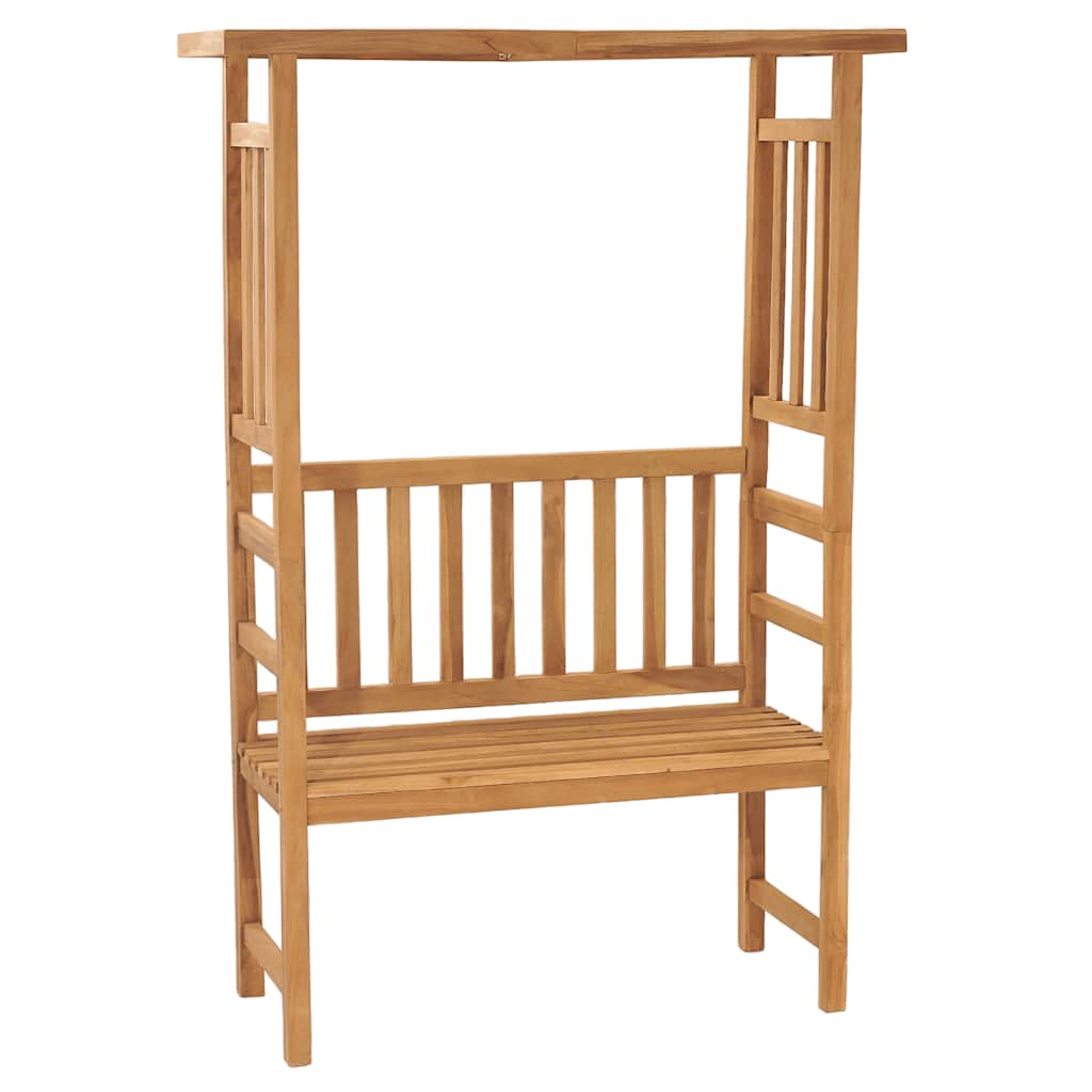 vidaXL Garden Bench with Pergola 115 cm Solid Teak Wood 1