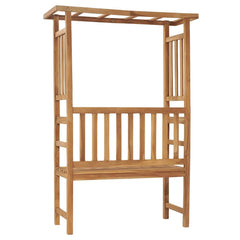 vidaXL Garden Bench with Pergola 115 cm Solid Teak Wood 4