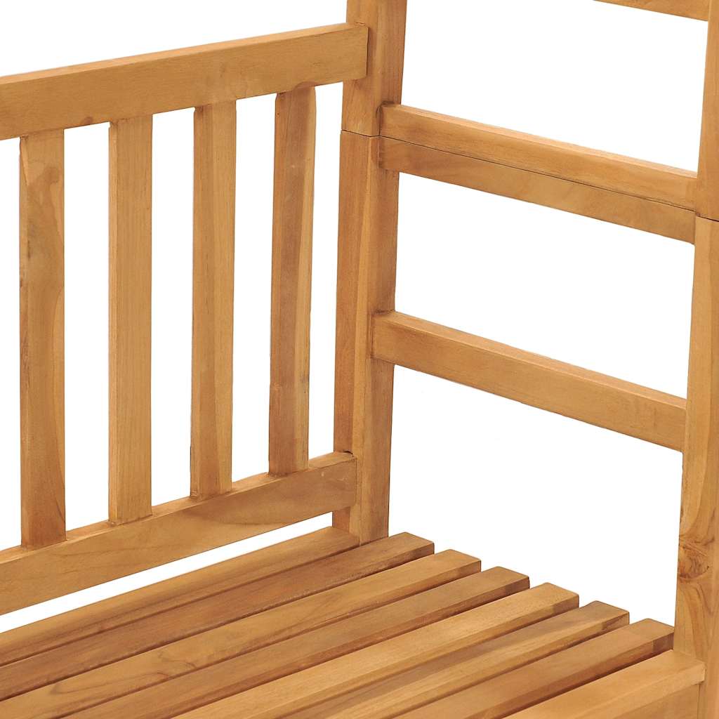 vidaXL Garden Bench with Pergola 115 cm Solid Teak Wood 5