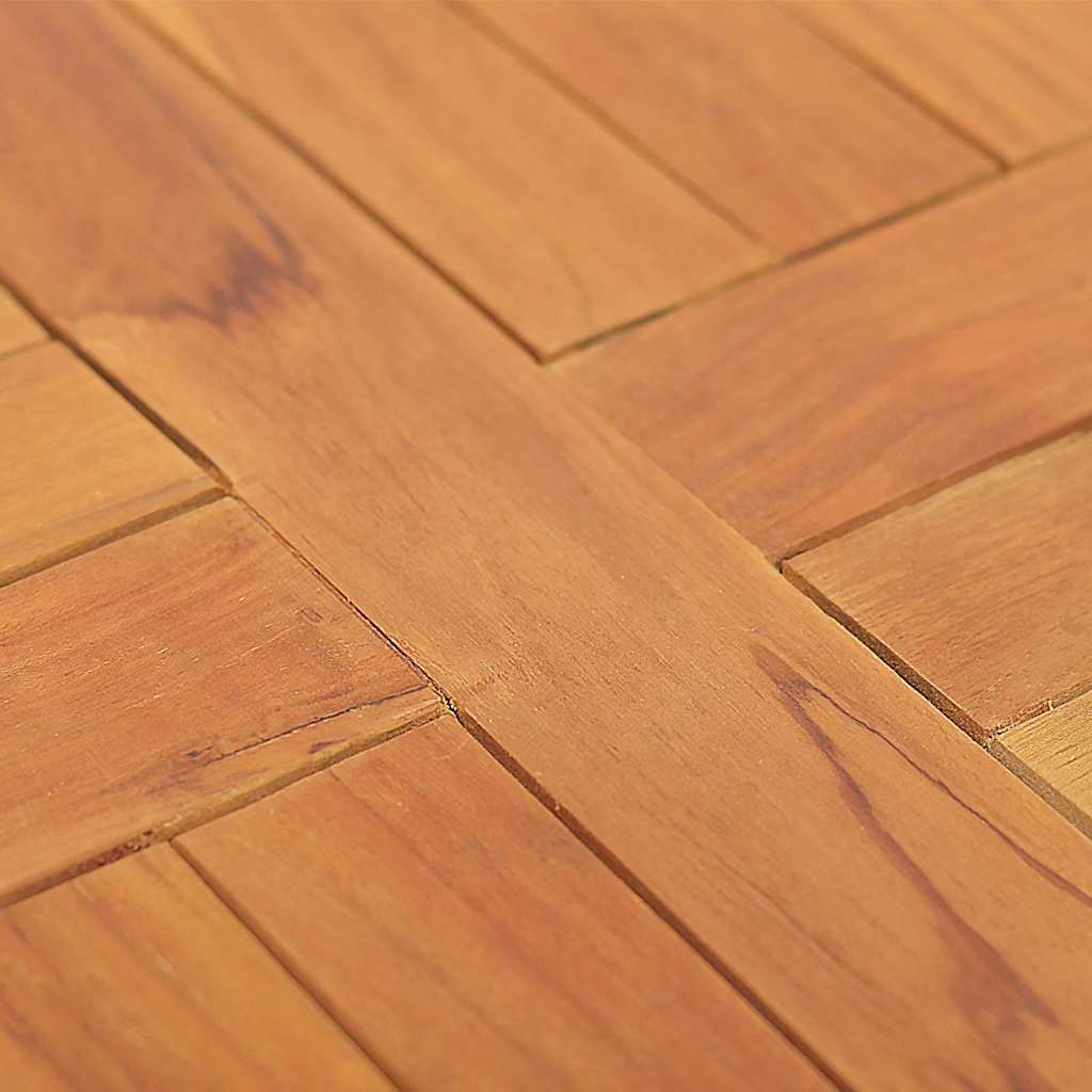 vidaXL Table Top Solid Teak Wood Round 2.5 cm 40 cm 6