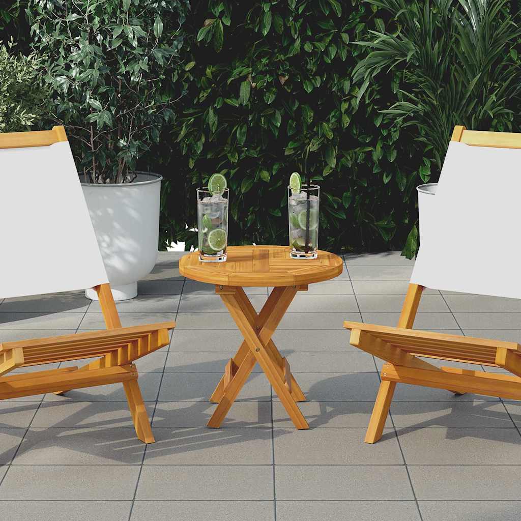 vidaXL Table Top Solid Teak Wood Round 2.5 cm 40 cm 1
