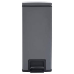Dustbin with Pedal Anti-fingerprint 30L Stainless Steel Grey