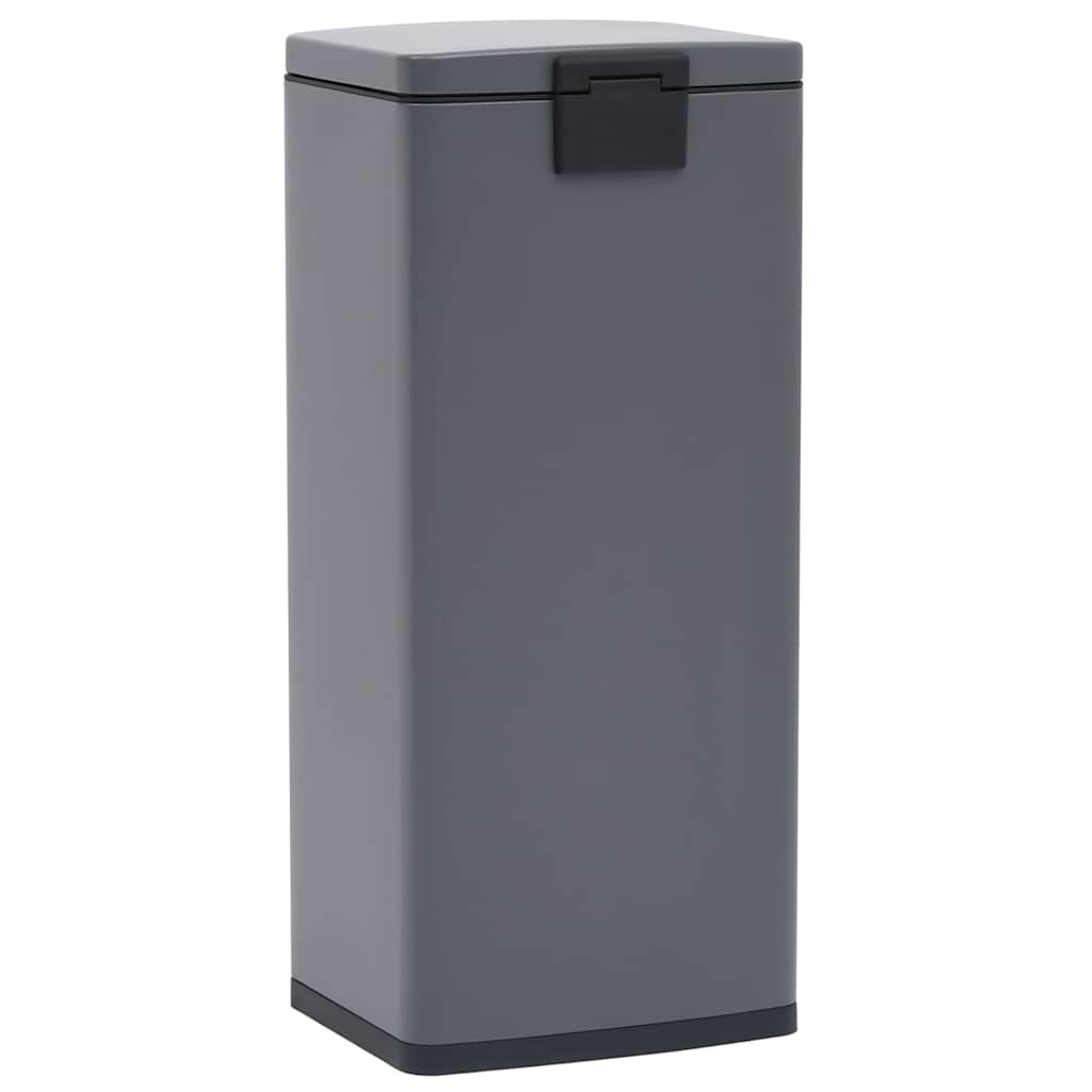 Dustbin with Pedal Anti-fingerprint 30L Stainless Steel Grey