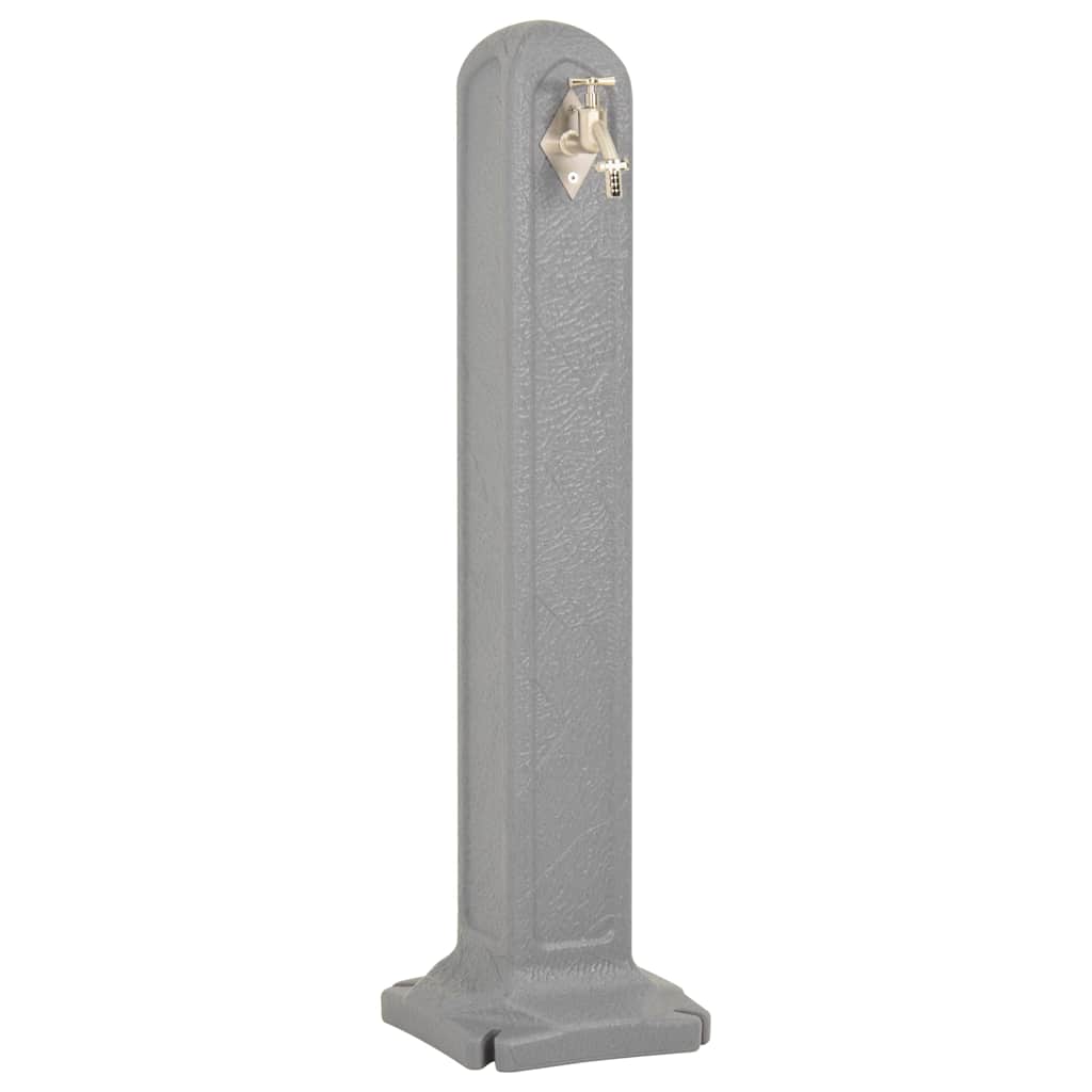 vidaXL Garden Tanker with Faucet Light Grey Stone Look 2