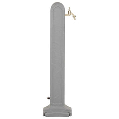 vidaXL Garden Tanker with Faucet Light Grey Stone Look 4