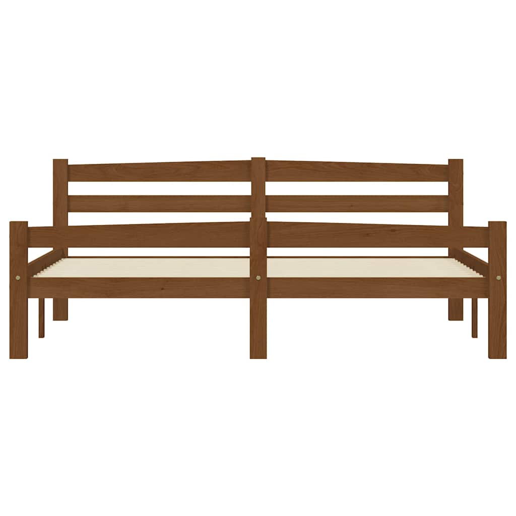 vidaXL Bed Frame without Mattress Honey Brown Solid Pinewood 160x200cm 4