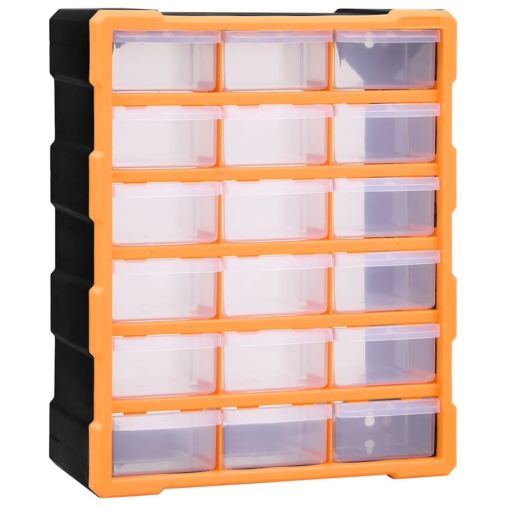 vidaXL Multi-drawer Organiser with 18 Middle Drawers 38x16x47 cm 1