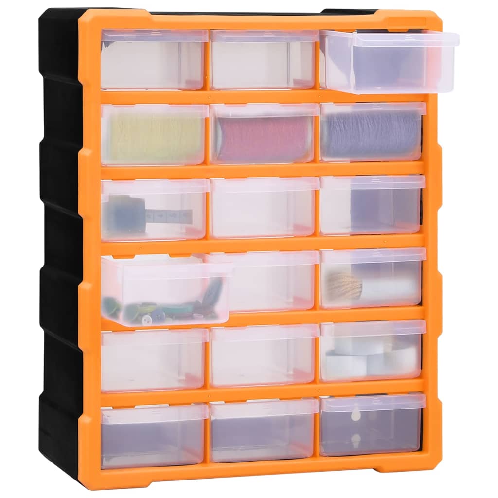 vidaXL Multi-drawer Organiser with 18 Middle Drawers 38x16x47 cm 3