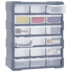 vidaXL Multi-drawer Organiser with 18 Middle Drawers 38x16x47 cm 3