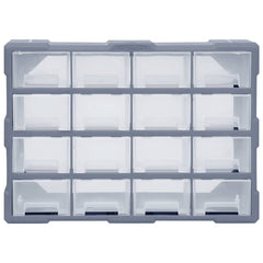 vidaXL Multi-drawer Organiser with 16 Middle Drawers 52x16x37 cm 5