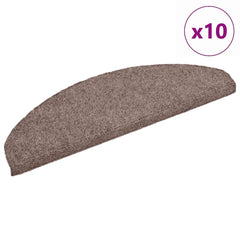 vidaXL Stair Mat | Set of 10 | Cream | Needle-punched fabric | 65 x 21 cm 2