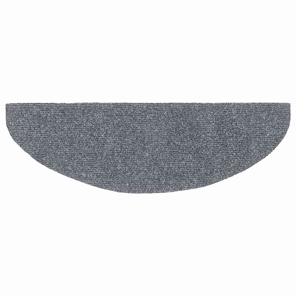 vidaXL Stair Mat | Set of 10 | Light grey | Needle-punched fabric 5