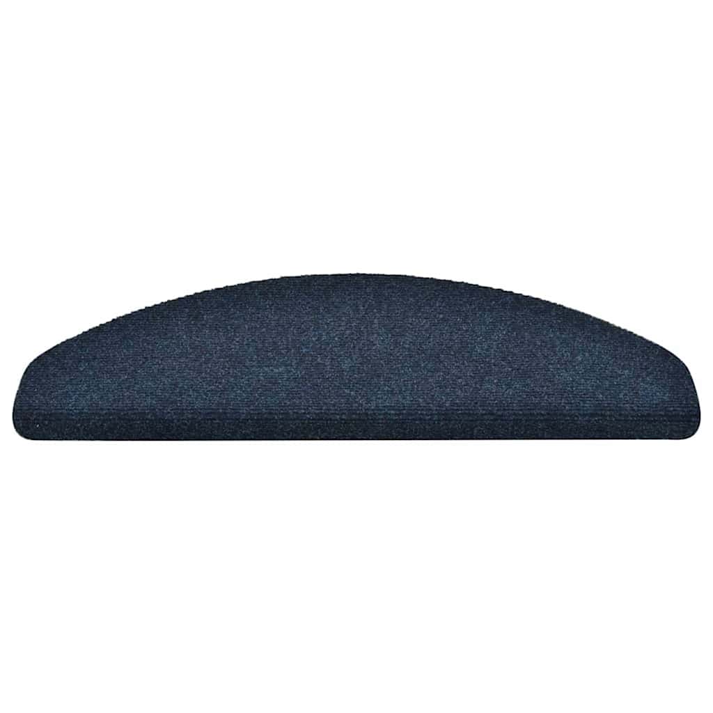 vidaXL Stair Mat | Set of 10 | Navy | Needle-punched fabric (100% PP) | Standard 4