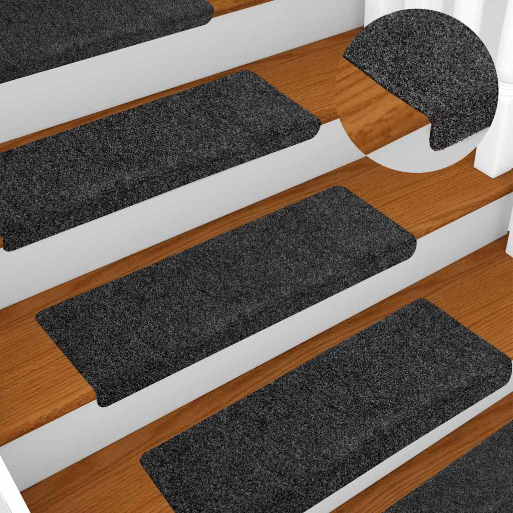 vidaXL Carpet Stair Tread | Set of 10 | Grey 1