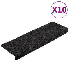 vidaXL Carpet Stair Tread | Set of 10 | Black 2