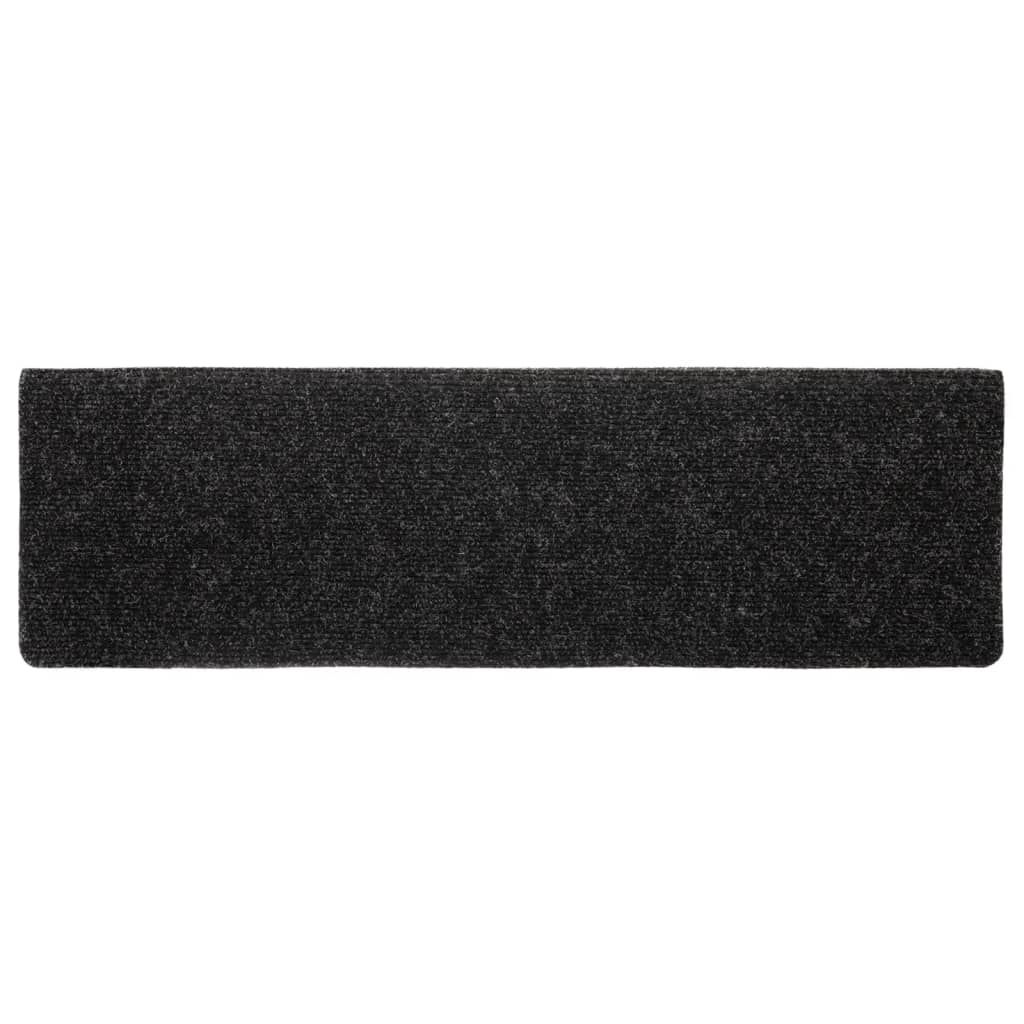 vidaXL Carpet Stair Tread | Set of 10 | Black 5