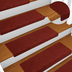 vidaXL Carpet Stair Tread | Set of 10 | Bordeaux red 5