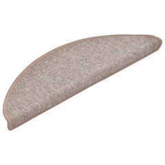 vidaXL Stair mats 10 pcs 56 x 17 x 3 cm Non-Slip Light Brown 3