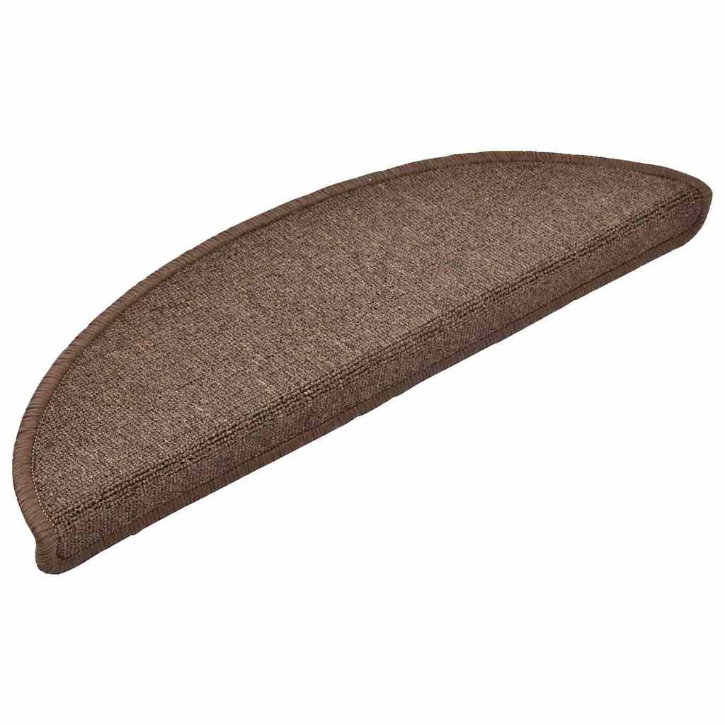 vidaXL Stair mats 10 pcs 56 x 17 x 3 cm Non-Slip Coffee Brown 3
