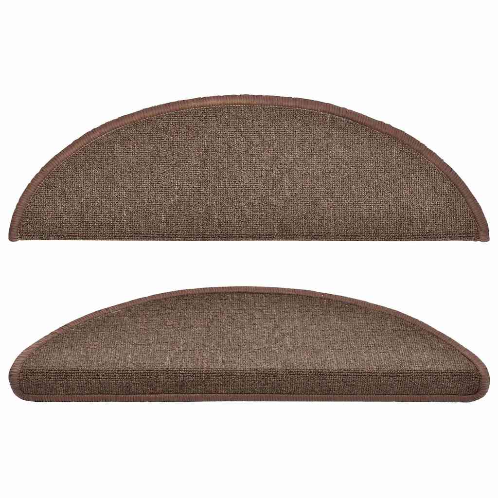 vidaXL Stair mats 10 pcs 56 x 17 x 3 cm Non-Slip Coffee Brown 4