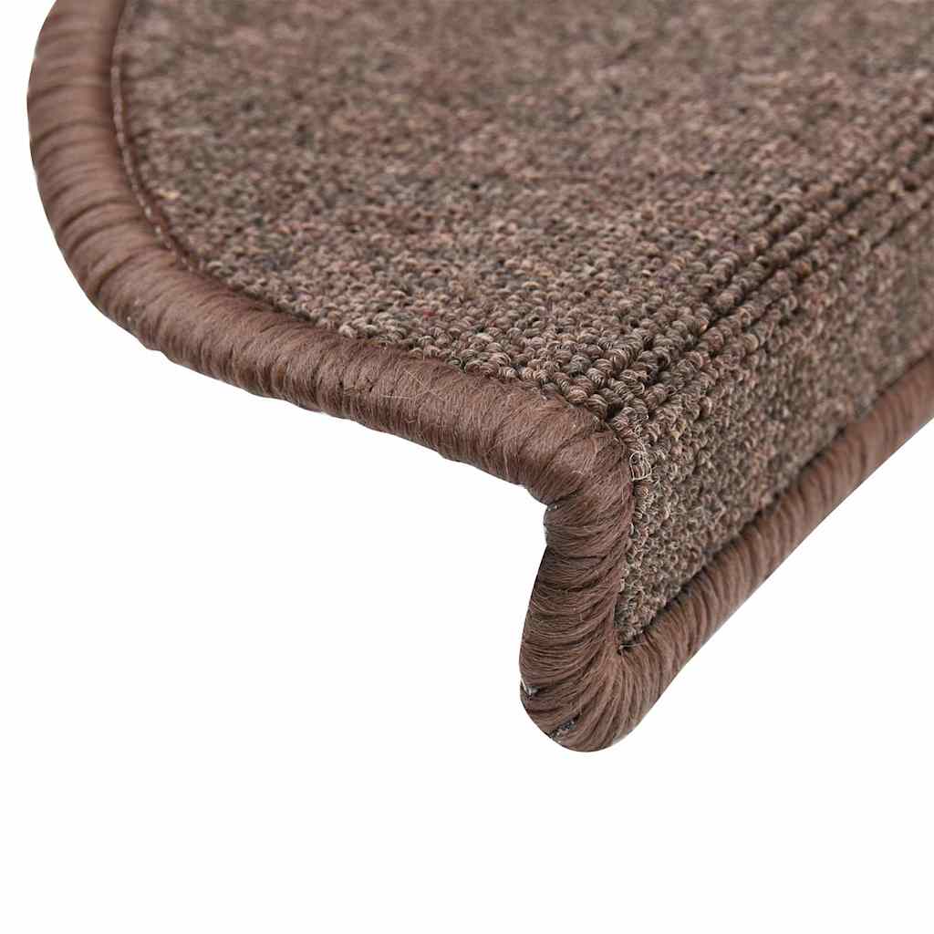 vidaXL Stair mats 10 pcs 56 x 17 x 3 cm Non-Slip Coffee Brown 6