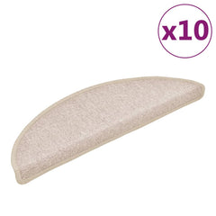 vidaXL Stair mats 10 pcs 56 x 17 x 3 cm Non-Slip Taupe 2