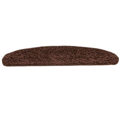 vidaXL Stair Mats 10 pcs 65x21x4 cm Brown Half Round Large 5